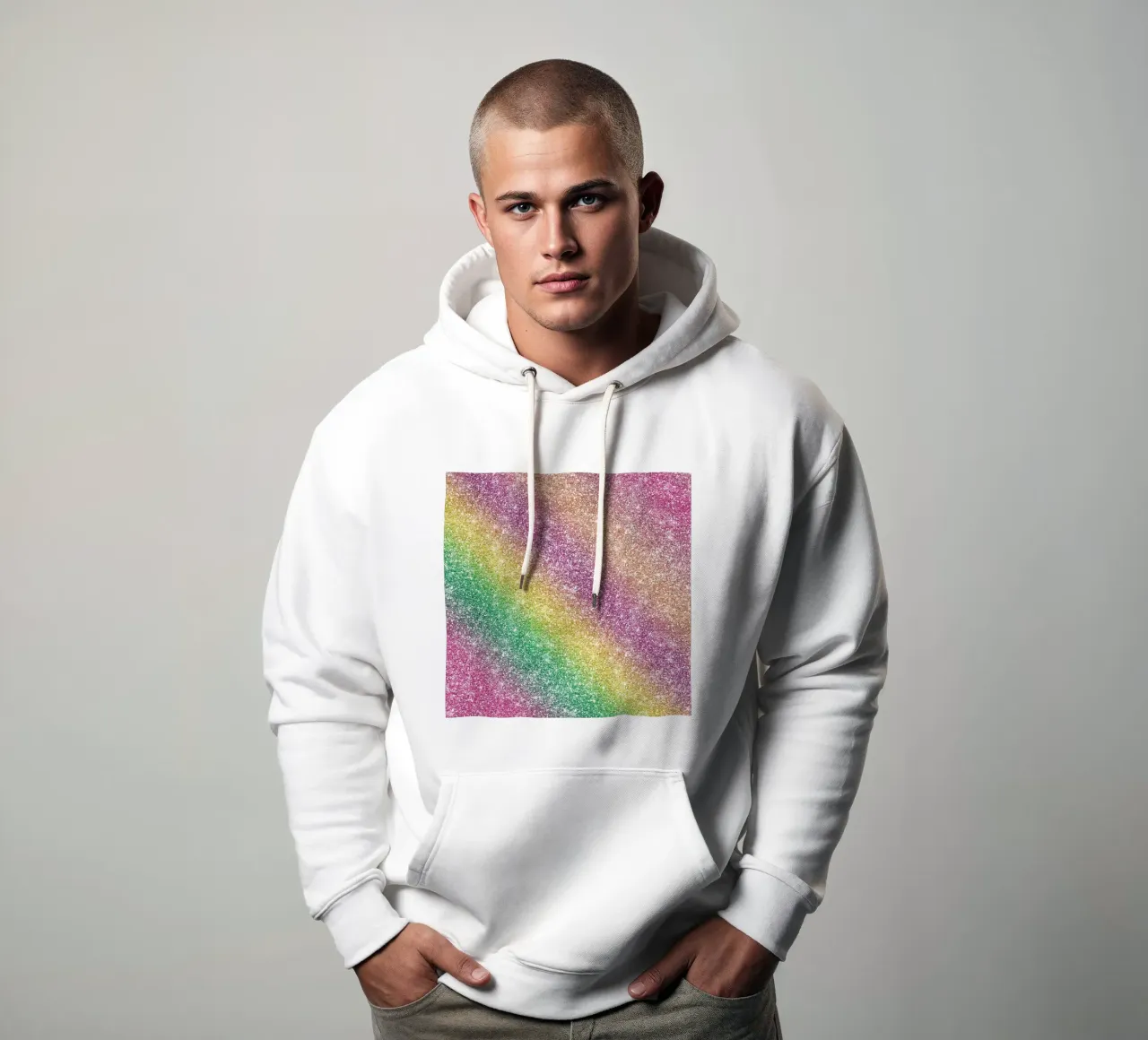 Glitter arcobaleno felpa con cappuccio da Happy Littles