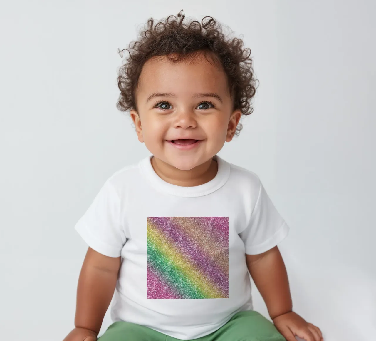 Glitter arcobaleno maglietta neonato da Happy Littles