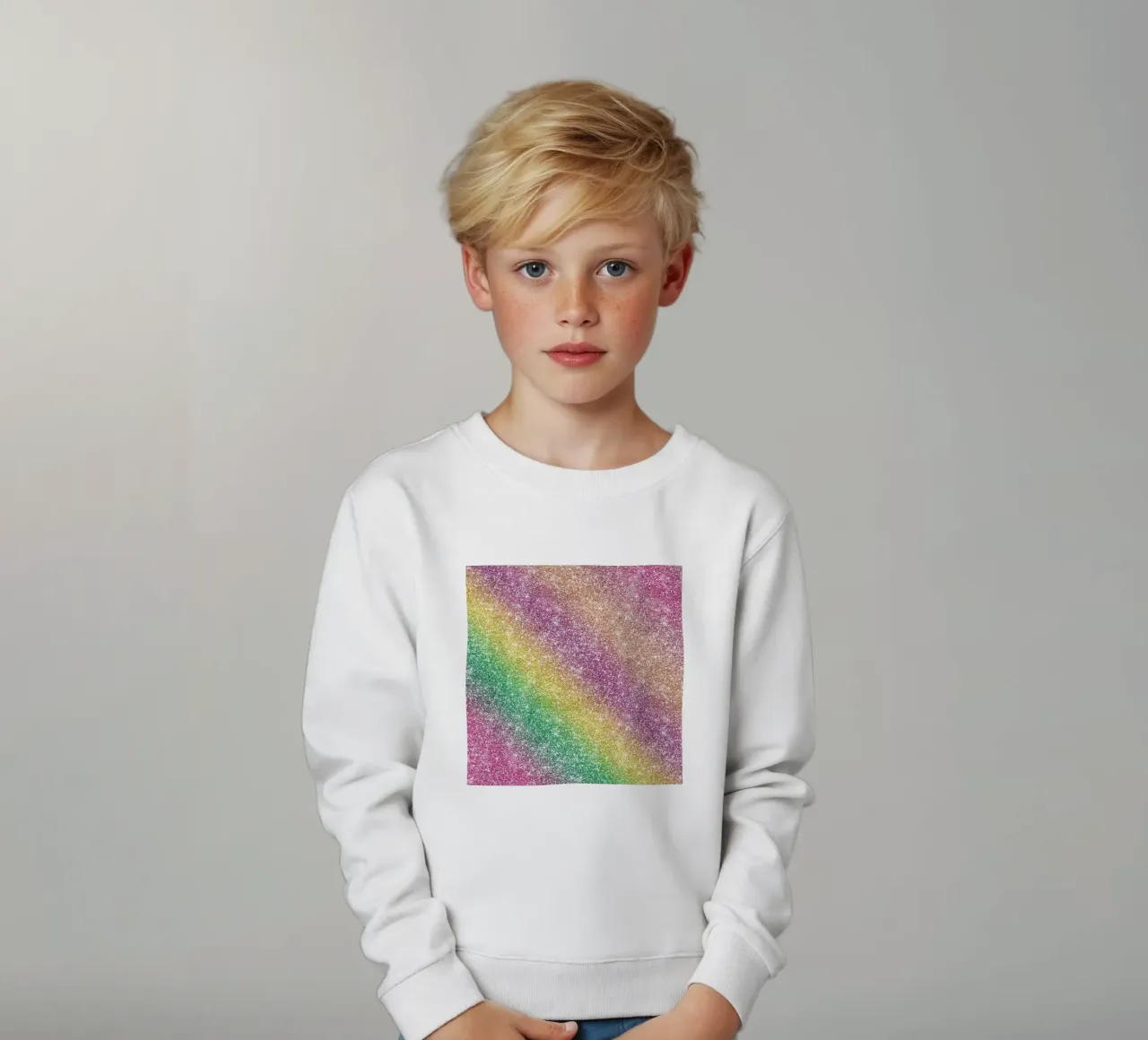 Glitter arcobaleno felpa bambino da Happy Littles
