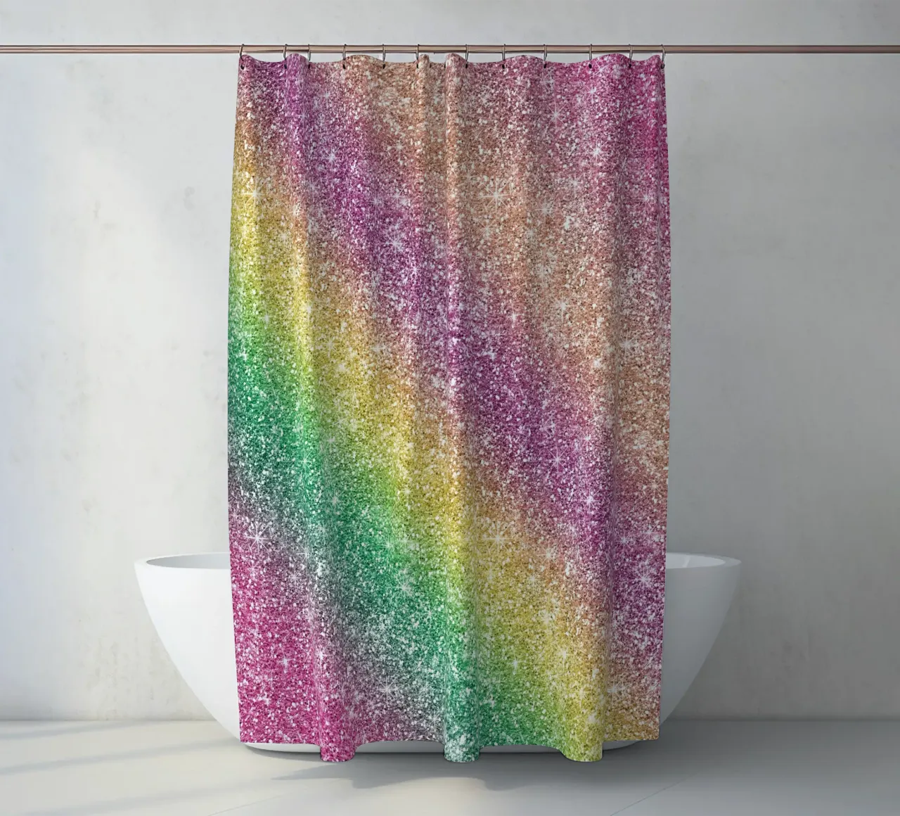 Glitter arcobaleno tenda da doccia da Happy Littles