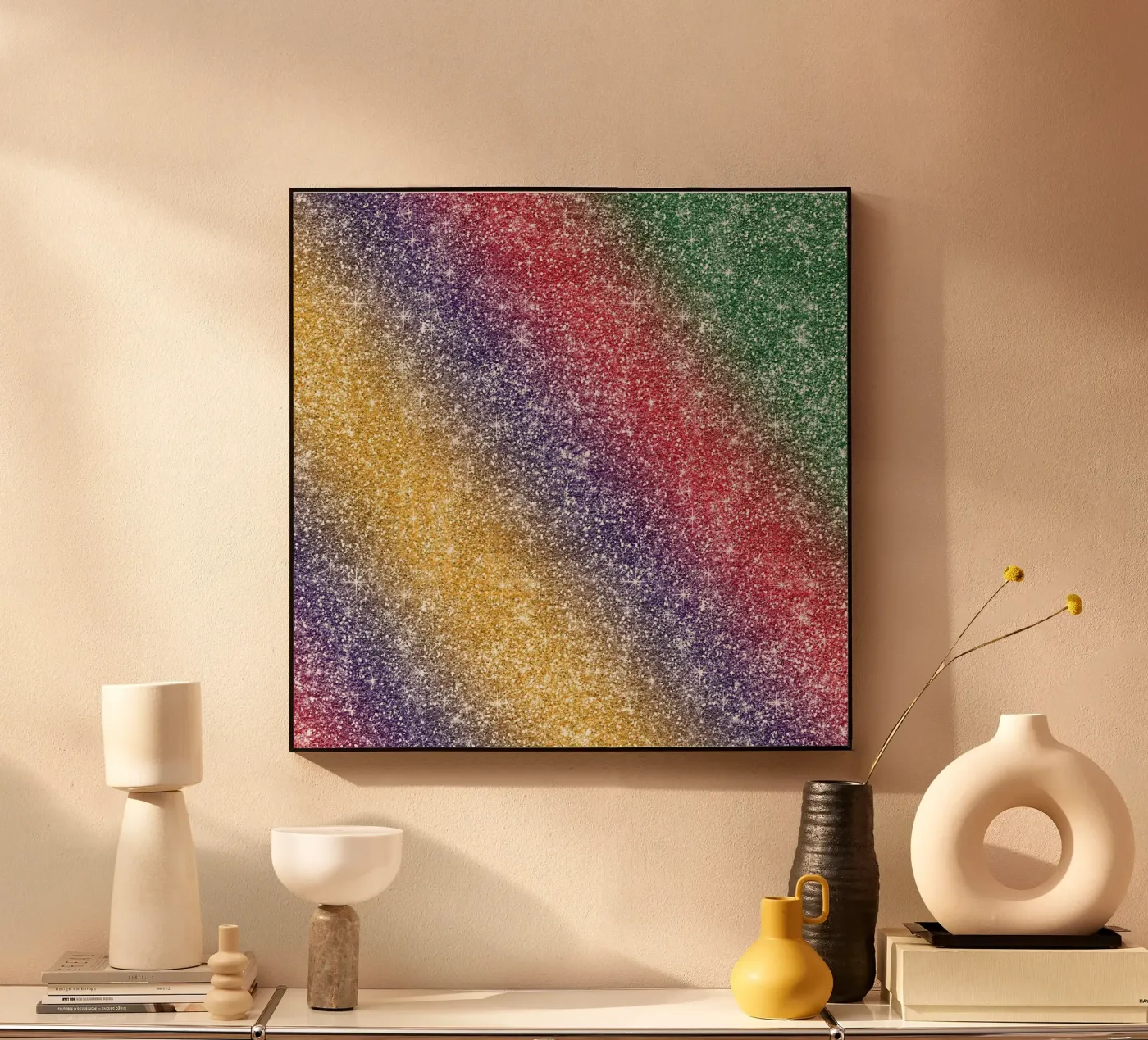 Rainbow Glitter Acryl-Glas von Happy Littles