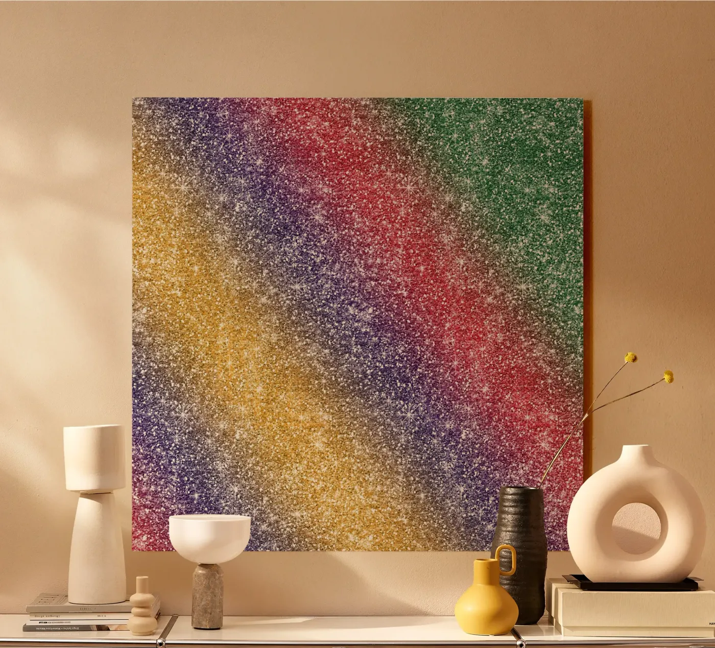 Rainbow Glitter Acryl-Glas von Happy Littles