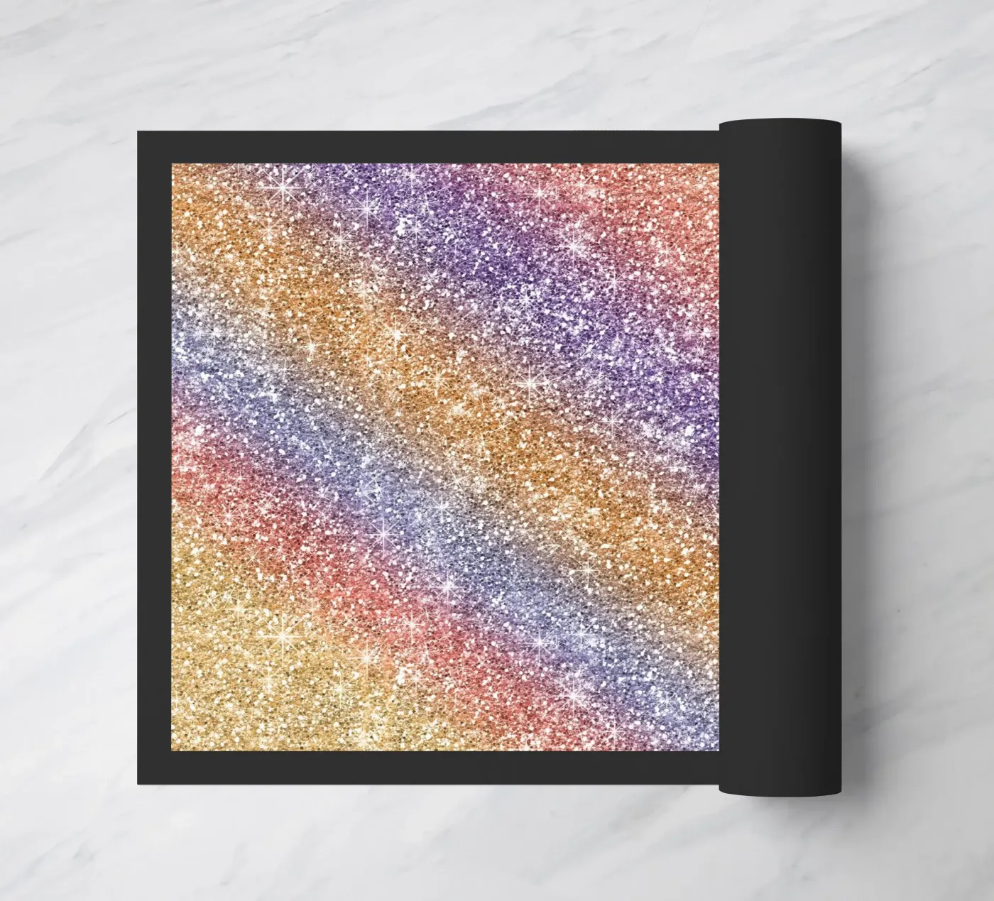 Rainbow Glitter doormat by Happy Littles