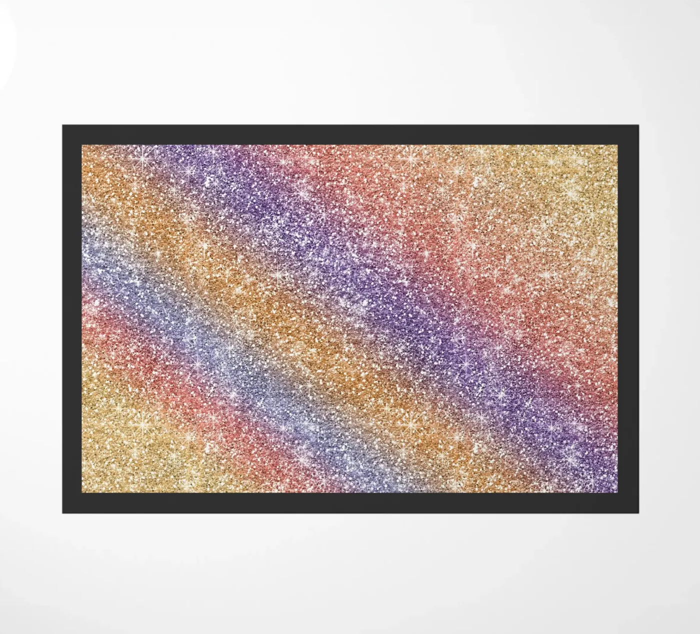 Rainbow Glitter doormat by Happy Littles