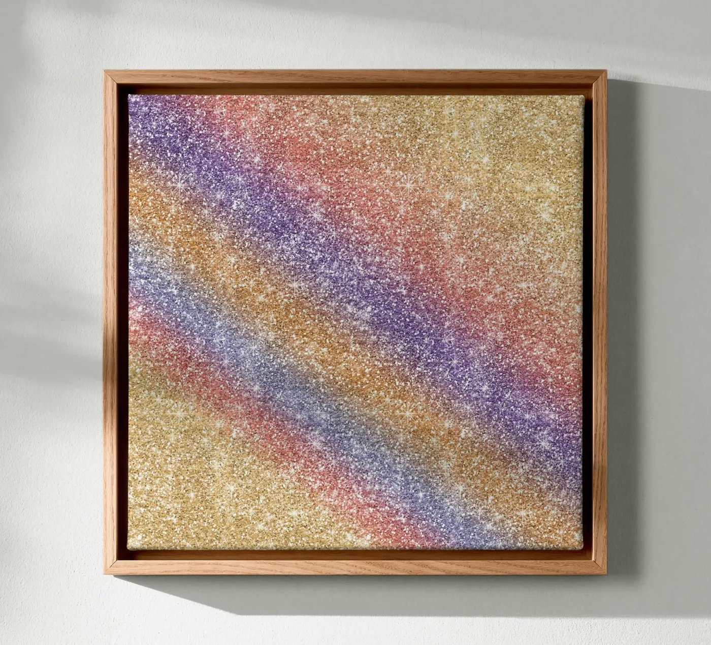 Rainbow Glitter canvas by Happy Littles