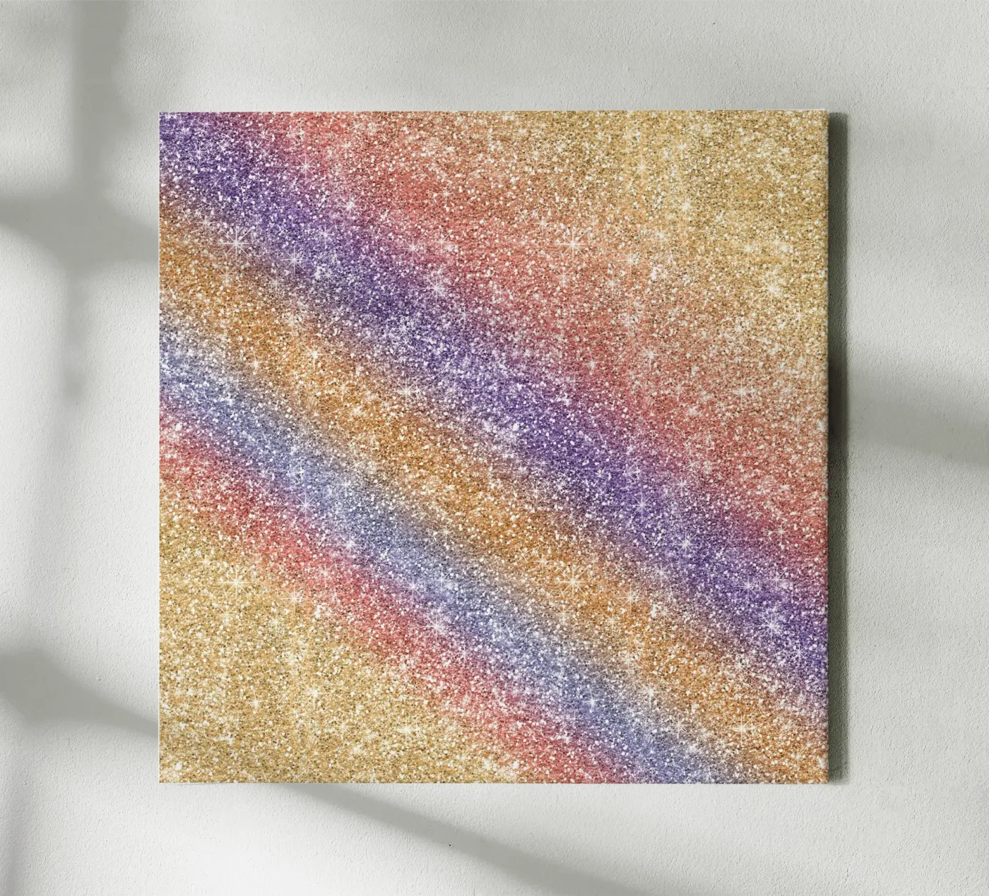 Rainbow Glitter canvas by Happy Littles