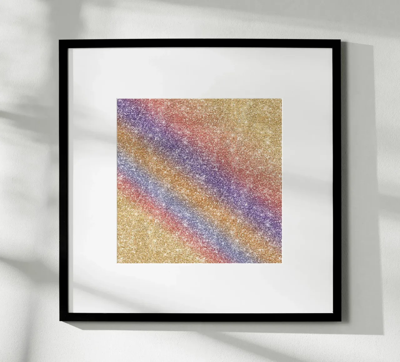 Glitter arcobaleno poster con telaio in plastica da Happy Littles