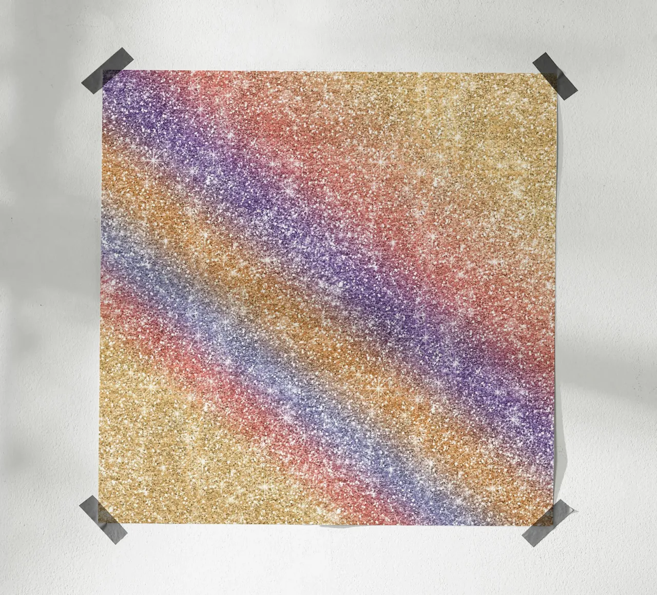 Glitter arcobaleno poster con telaio in plastica da Happy Littles