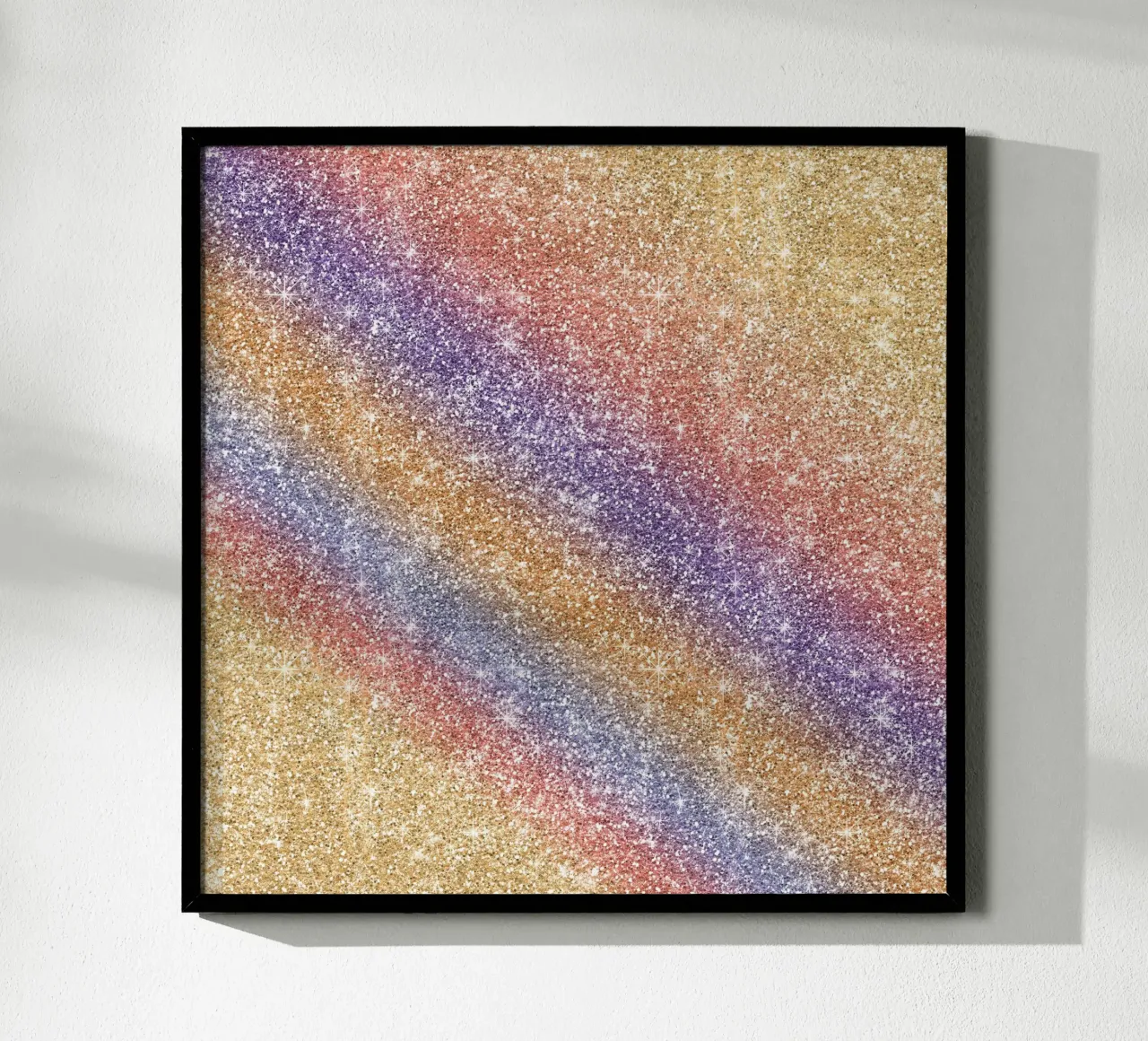 Glitter arcobaleno poster con telaio in plastica da Happy Littles