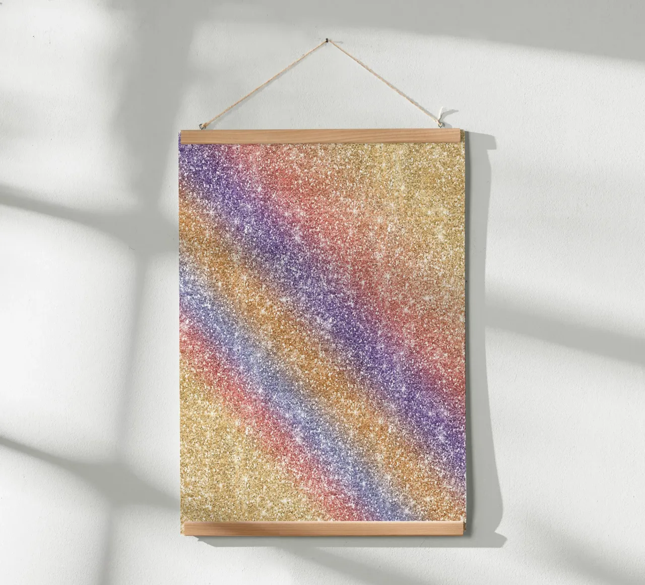 Glitter arcobaleno poster con telaio in plastica da Happy Littles