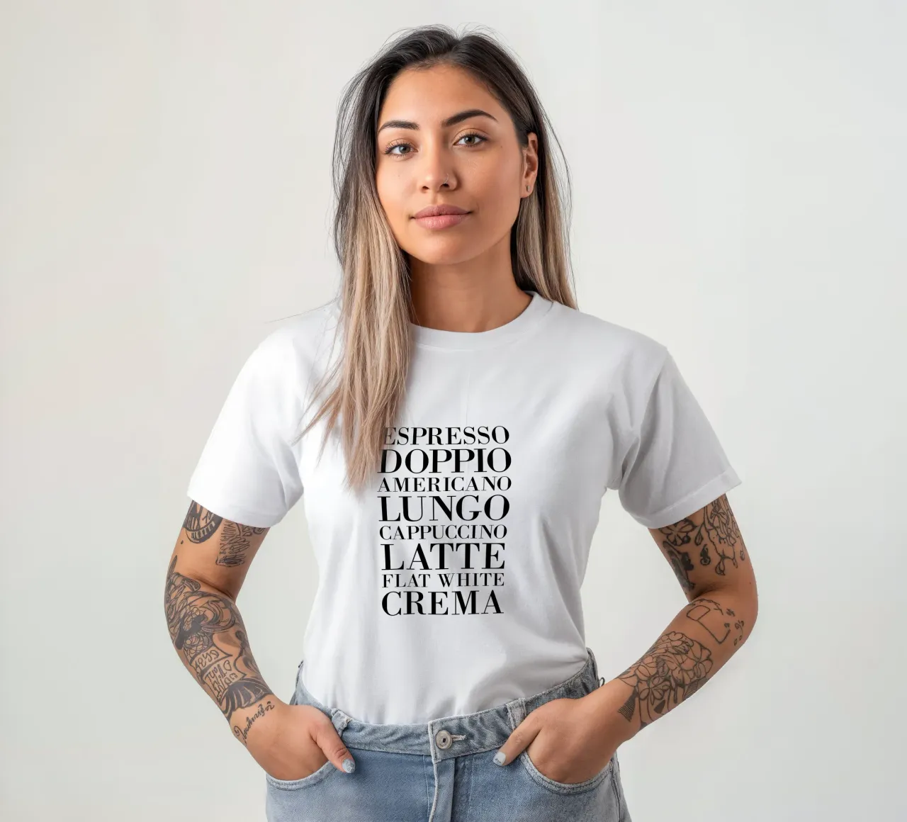 Espresso Coffee Types t-shirt da Typo Designs