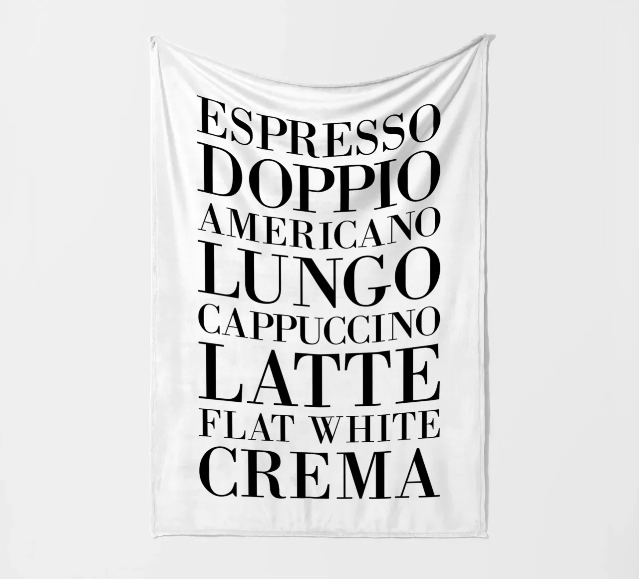 Espresso Coffee Types coperta in pile da Typo Designs