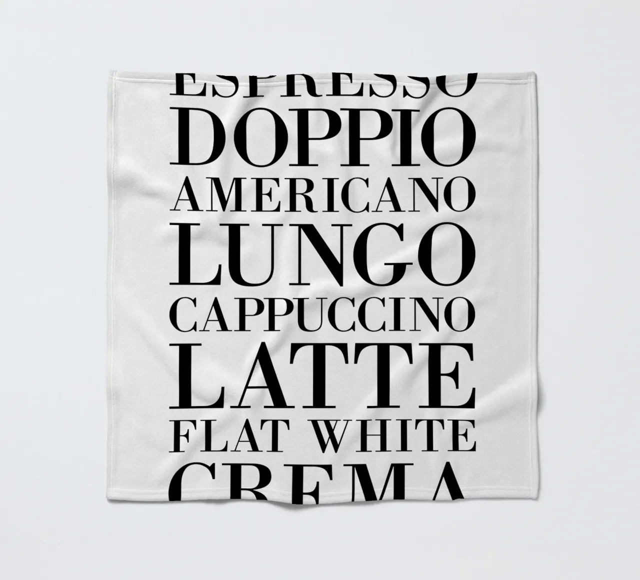 Espresso Coffee Types coperta in pile da Typo Designs