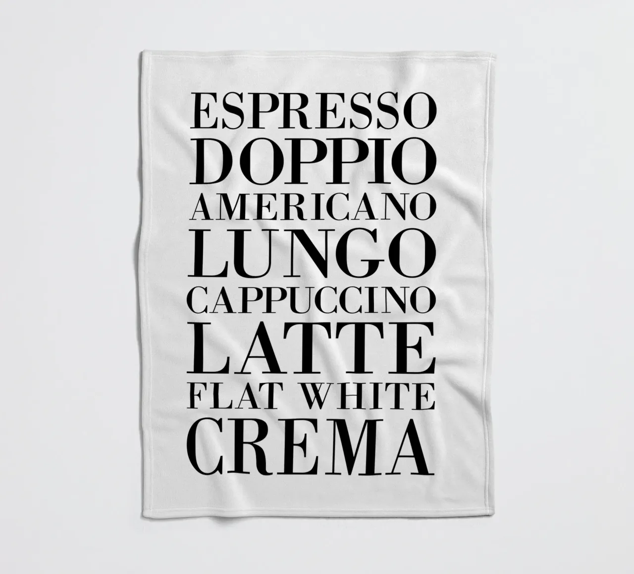 Espresso Coffee Types coperta in pile da Typo Designs