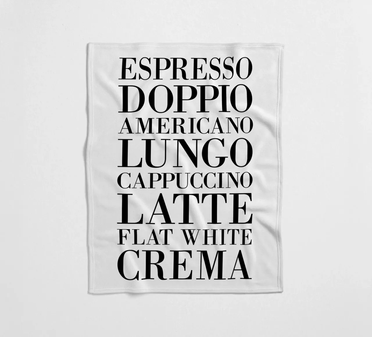 Espresso Coffee Types coperta in pile da Typo Designs