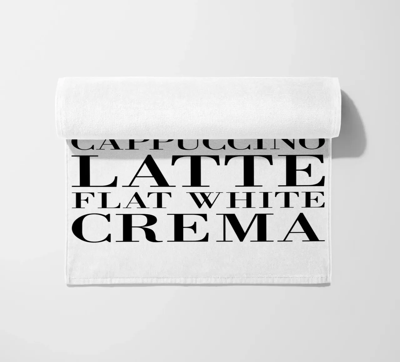 Espresso Coffee Types telo mare da Typo Designs