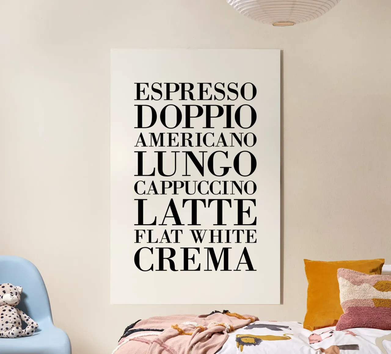 Espresso Coffee Types plexiglass da Typo Designs