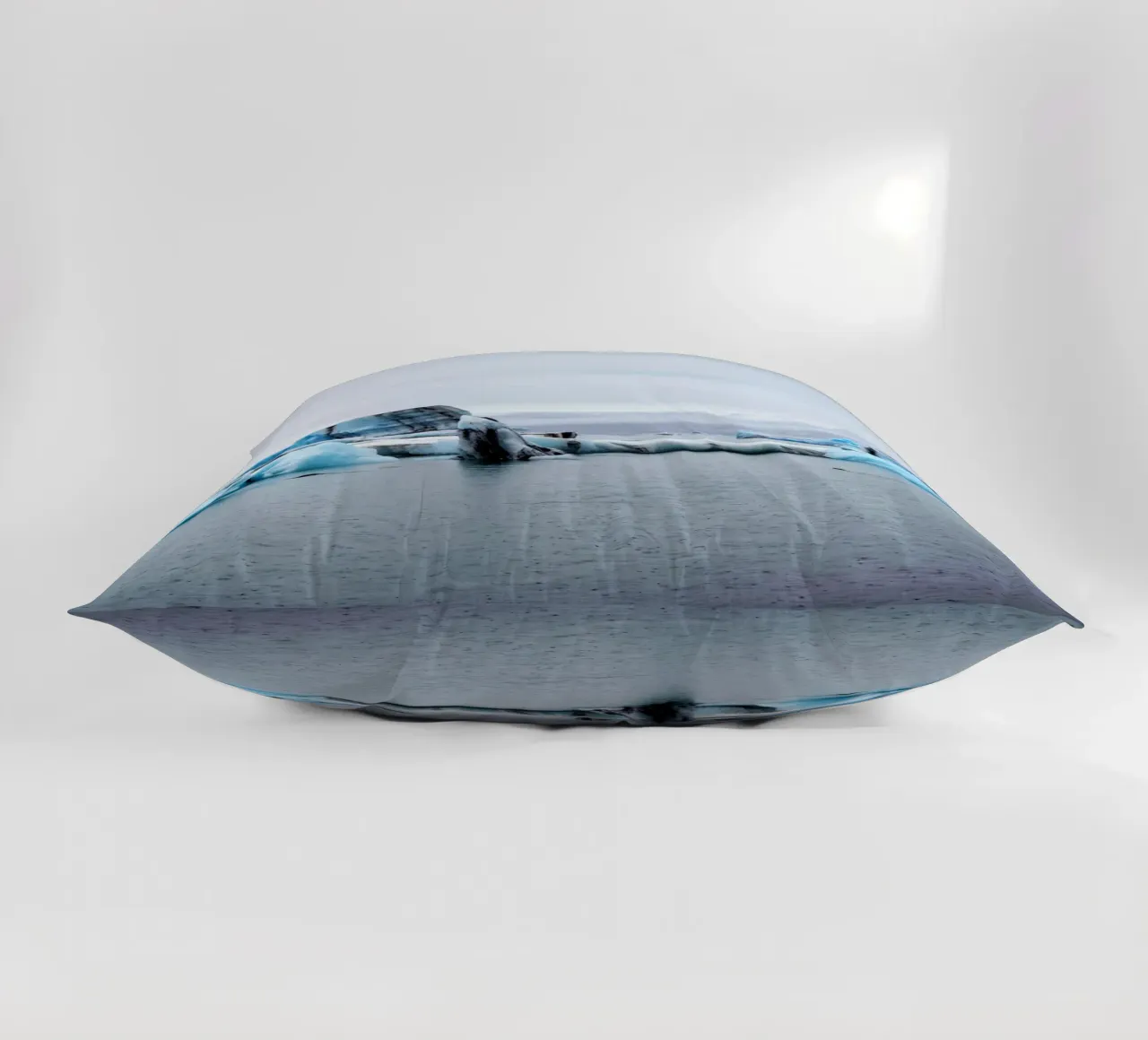 Iceland #07: Jökulsárlón's Icy Majesty - Spot the seal? decorative cushion by zenitt
