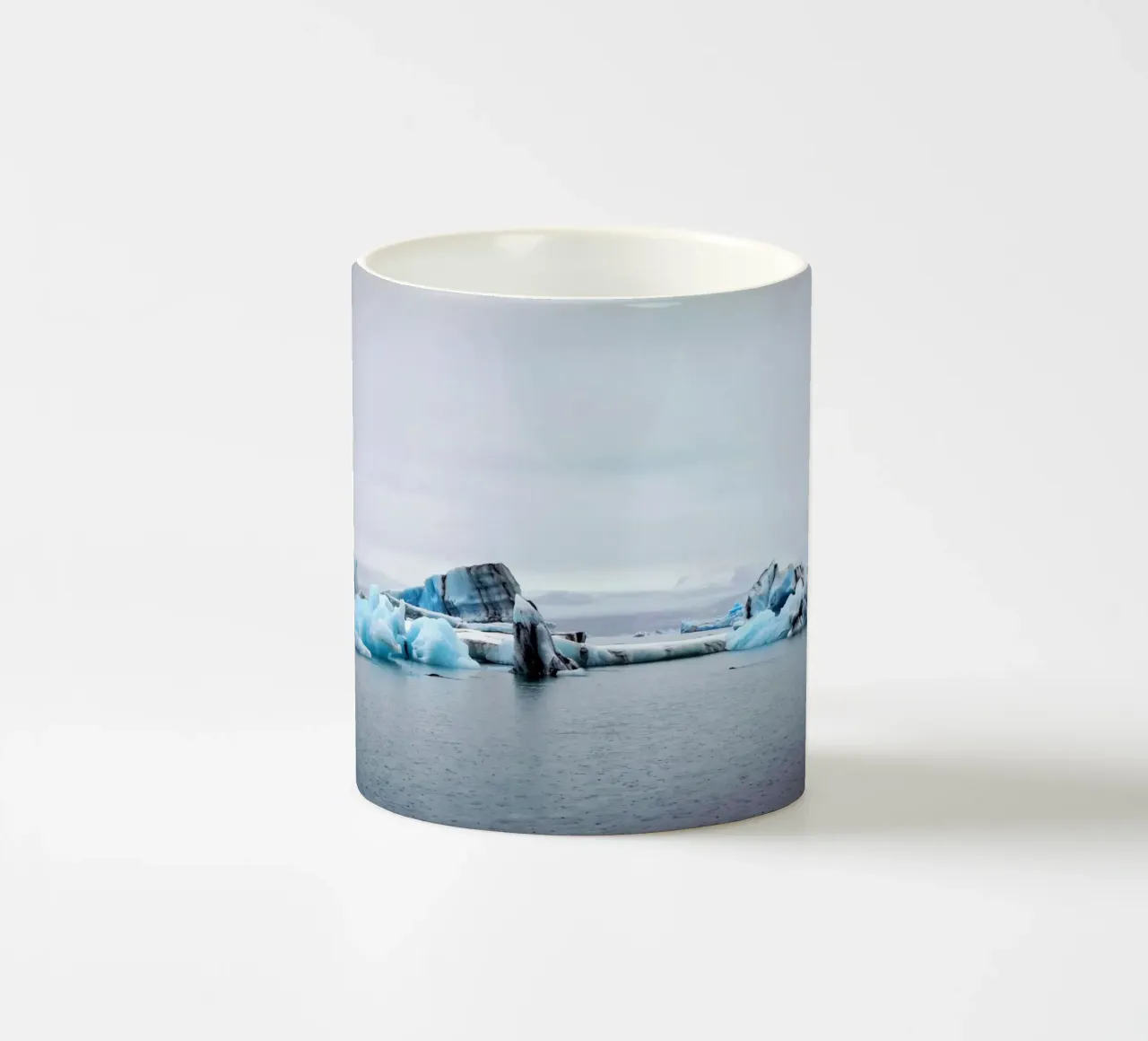 Iceland #07: Jökulsárlón's Icy Majesty - Spot the seal? tazza in ceramica da zenitt