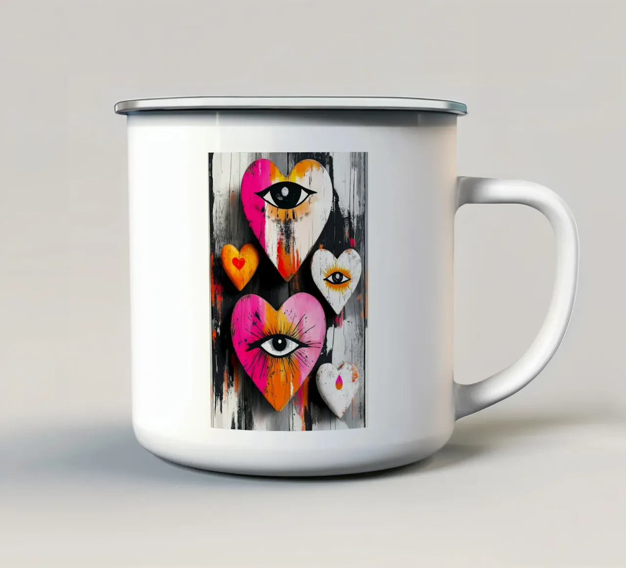 Cuori messicani tazza in smalto da Justyna Jaszke JBJart