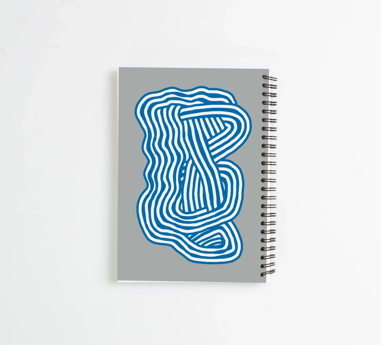 Line art Sculpt in grey spiral notebook by Little Dean