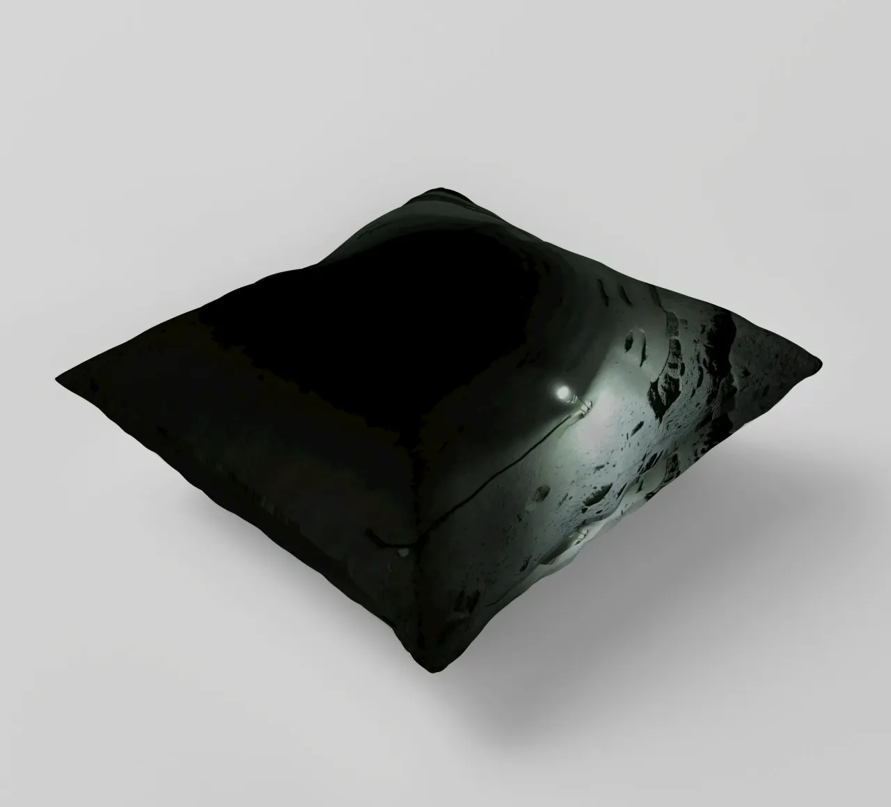 Exploration d'un tunnel souterrain sombre en basse lumière coussin de DesignDoodle