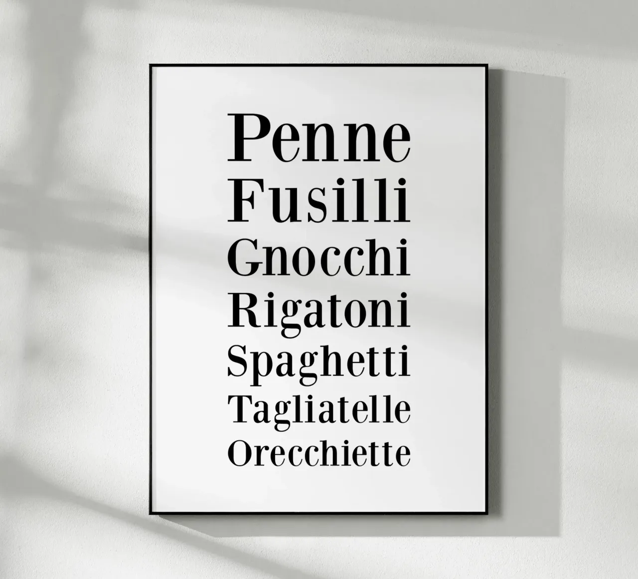 Pasta Types plexiglass da Typo Designs