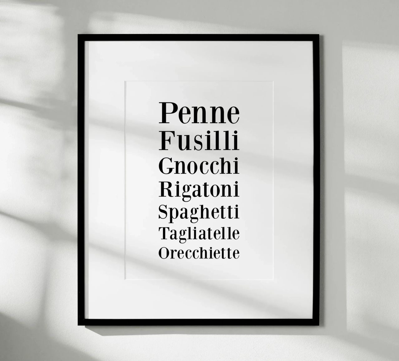 Pasta Types poster da Typo Designs