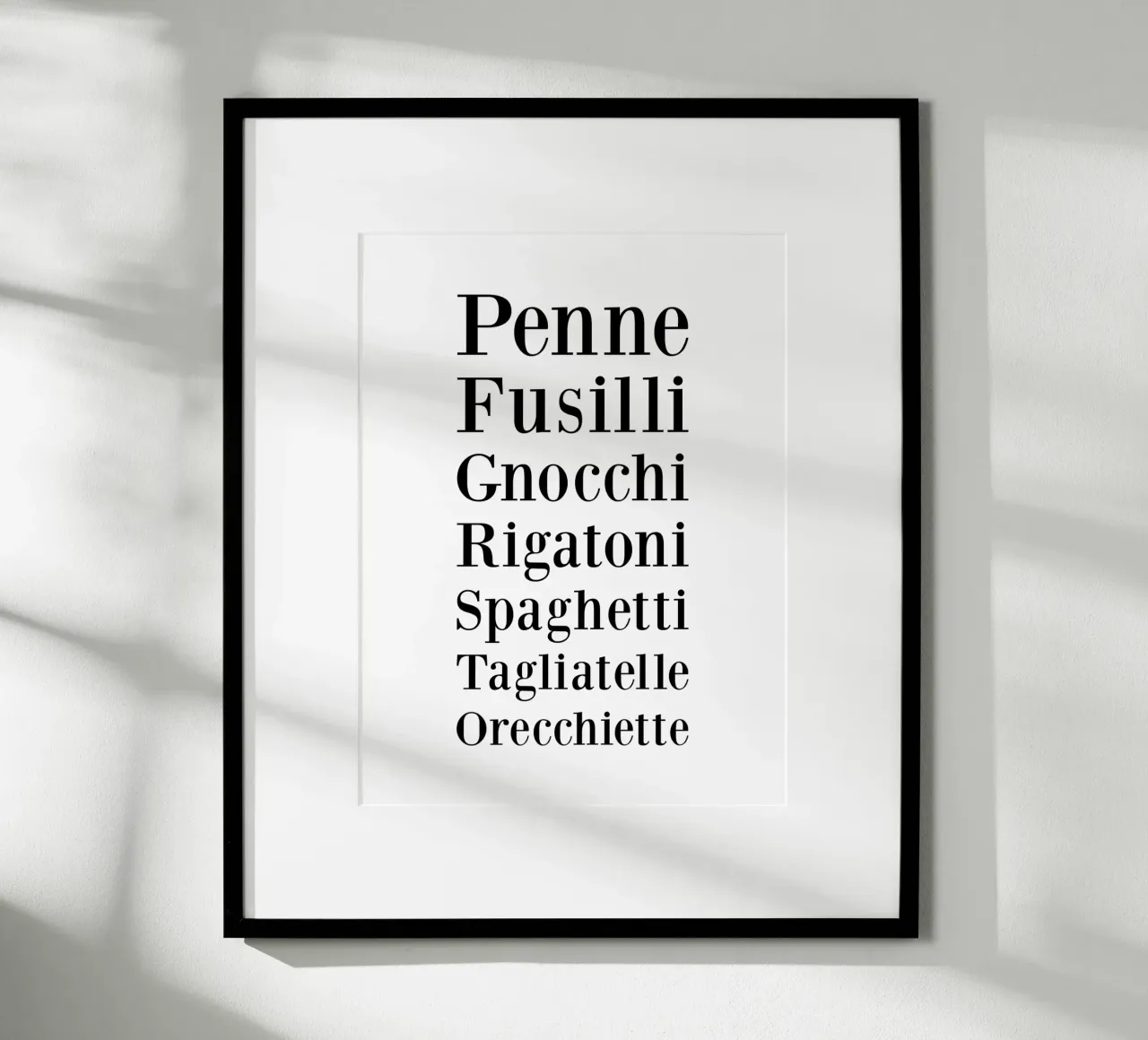 Pasta Types poster da Typo Designs