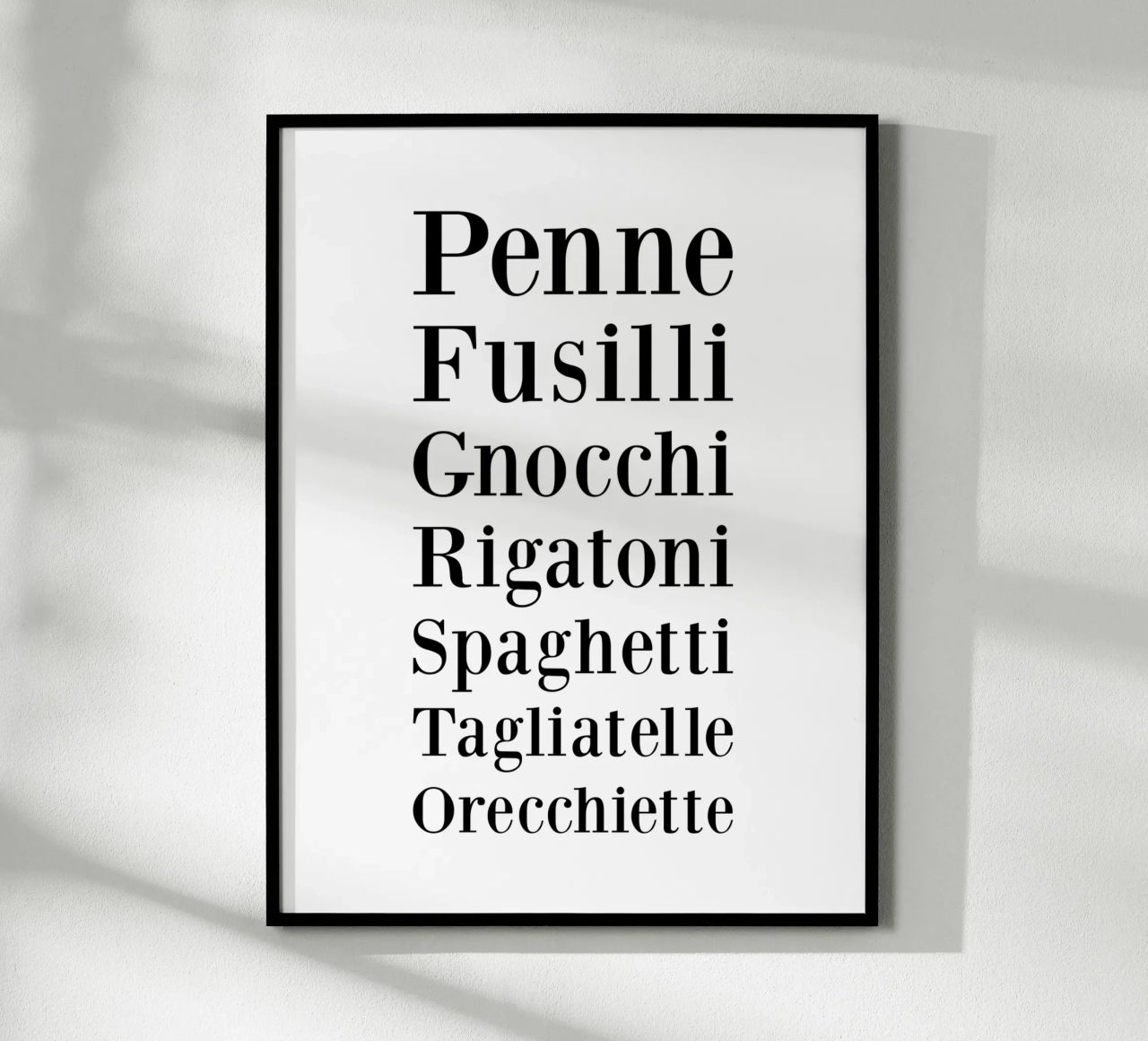 Pasta Types poster da Typo Designs
