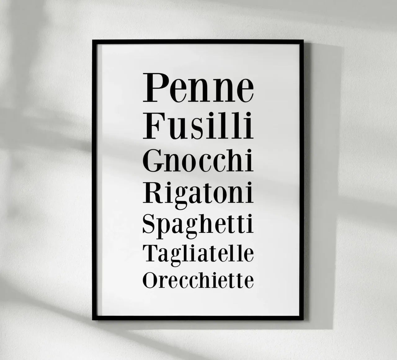 Pasta Types poster da Typo Designs