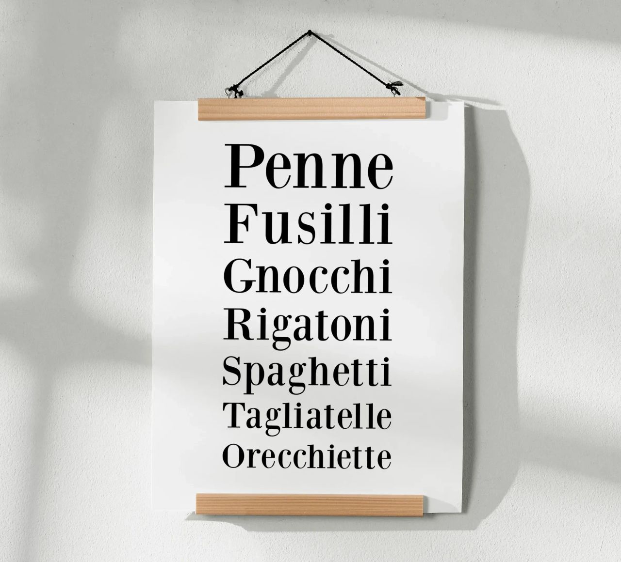 Pasta Types poster da Typo Designs