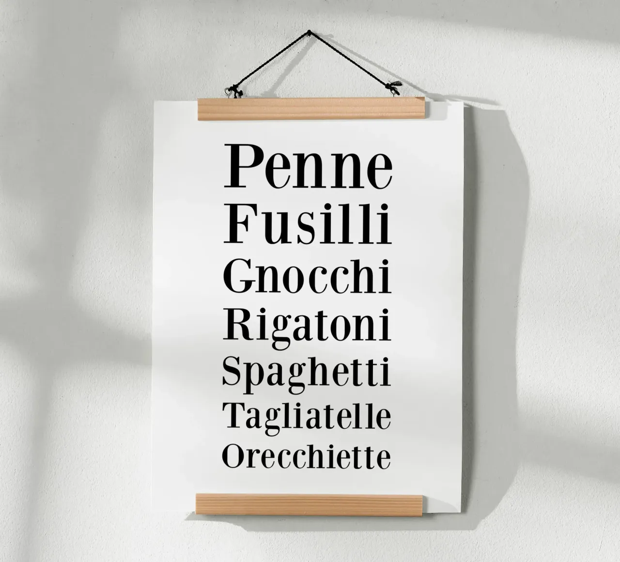 Pasta Types poster da Typo Designs