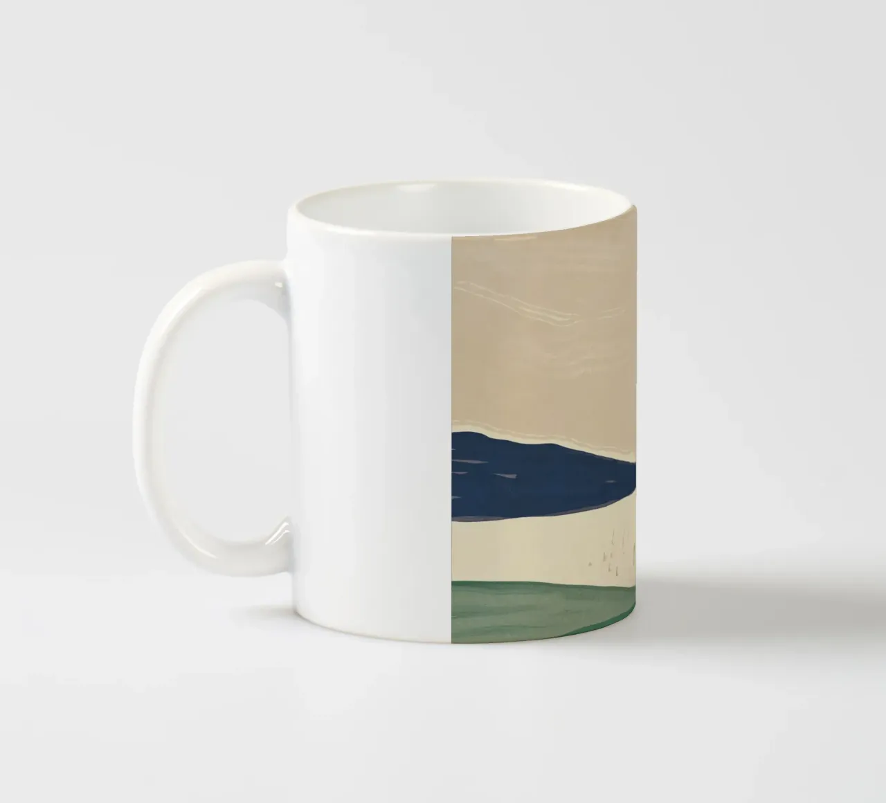 Paesaggio di grandi dimensioni in stile giapponese tazza in ceramica da Little Dean