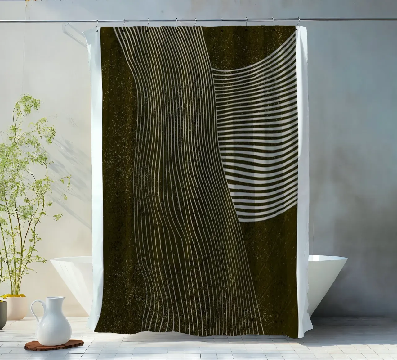 Illusion II shower curtain by Graphite