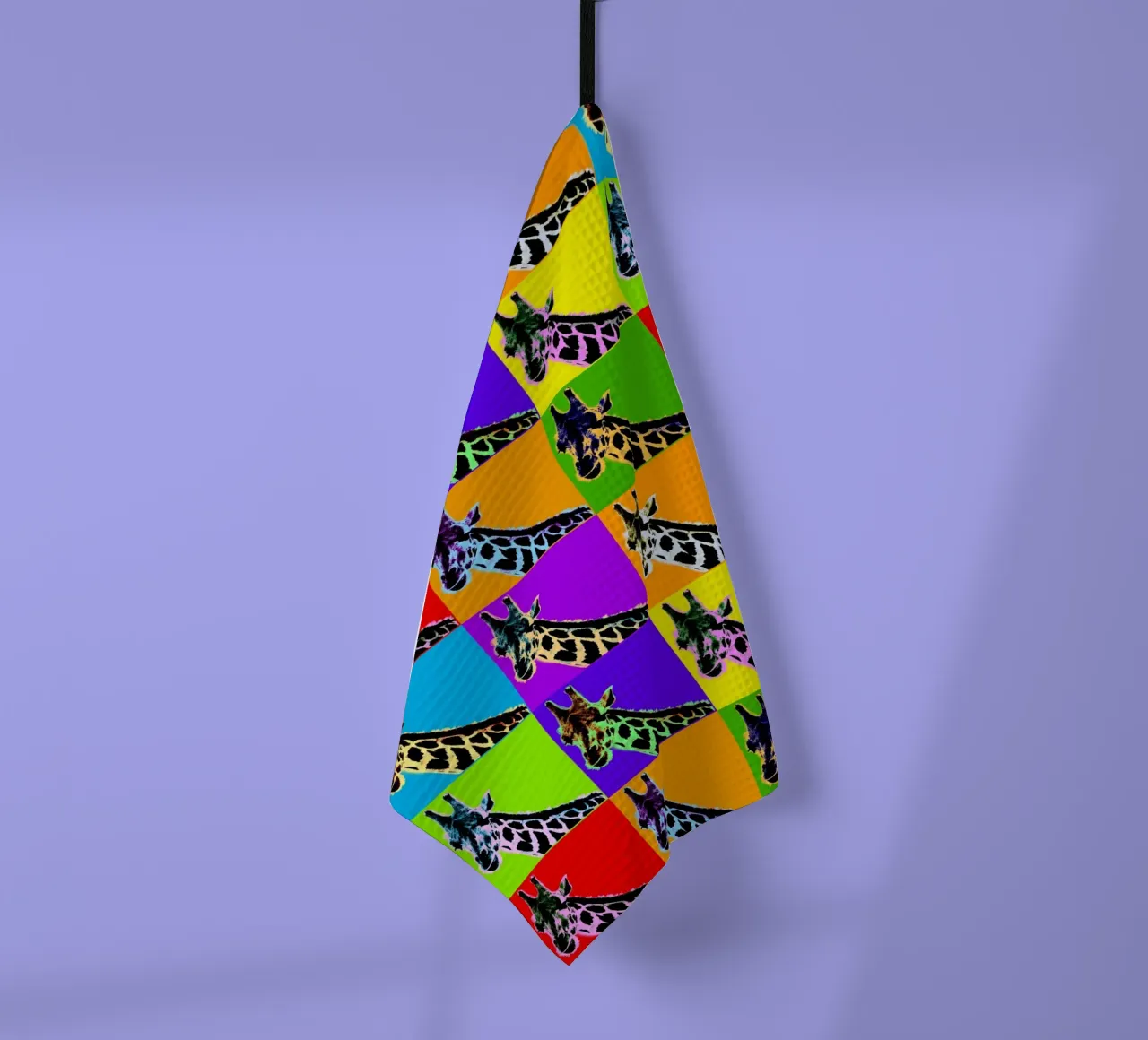 Pop Art Giraffa Grid: Colori audaci, moderno e selvaggio, principi vibranti canovaccio da cucina da NorwesClub