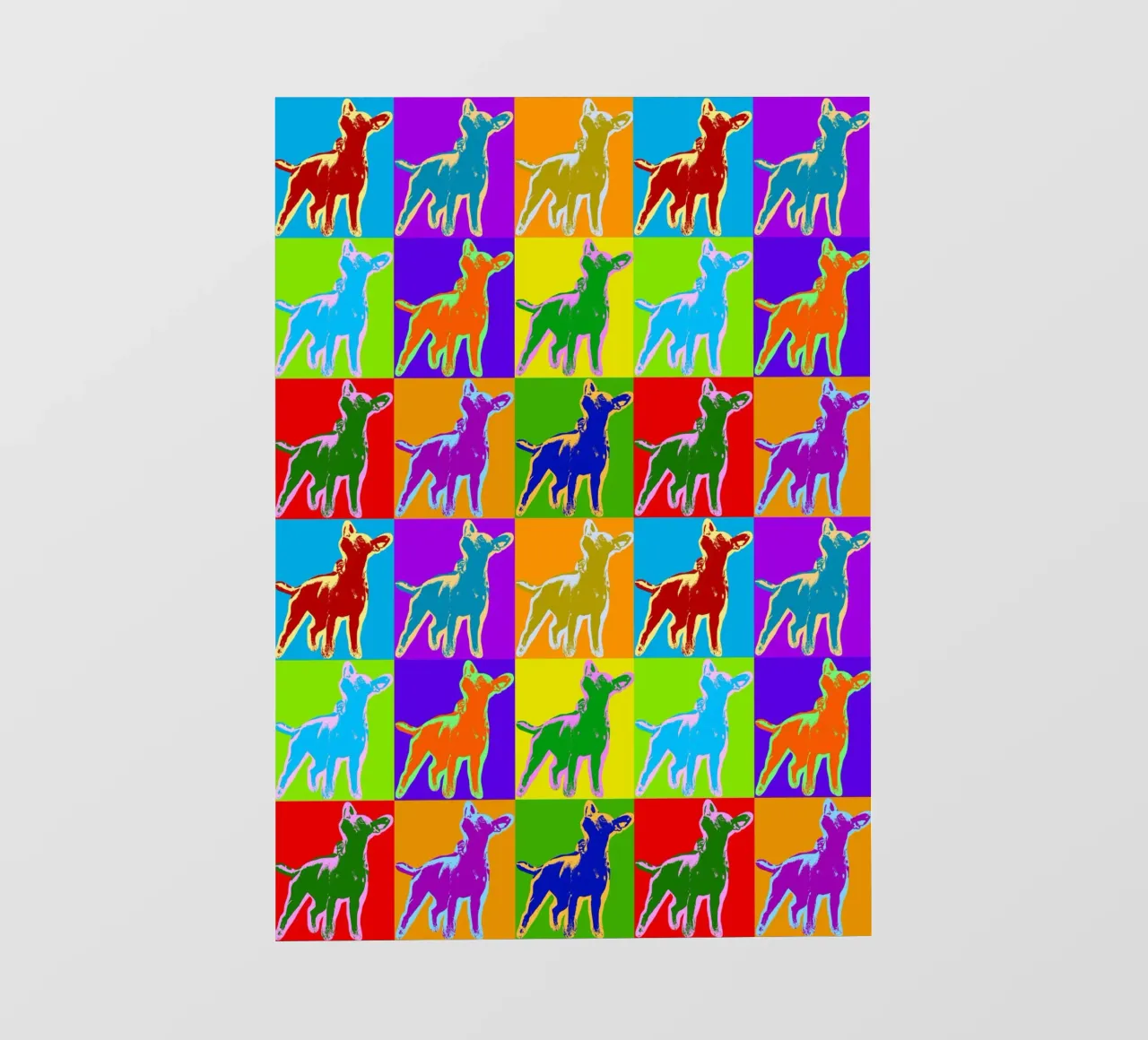 Modello di cavallo Pop Art: Equino vibrante, colori audaci, moderno pellicola backlit da NorwesClub