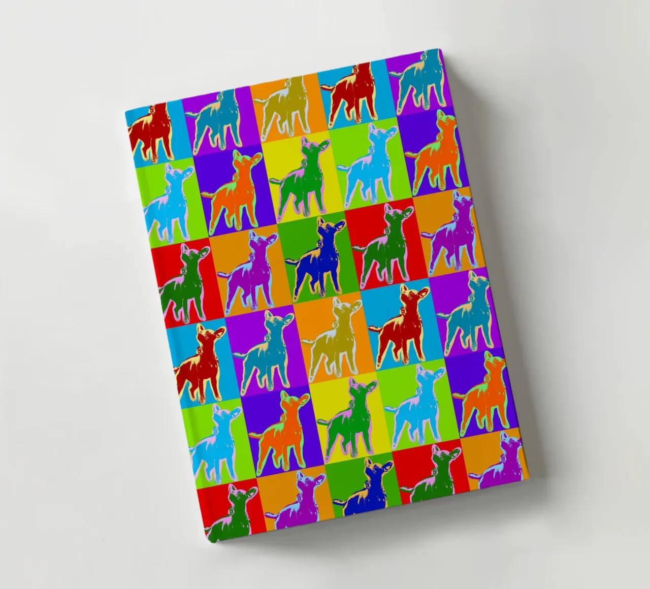 Pop Art Horse Pattern: Vibrant Equine, Bold Colors, Modern notebook by NorwesClub