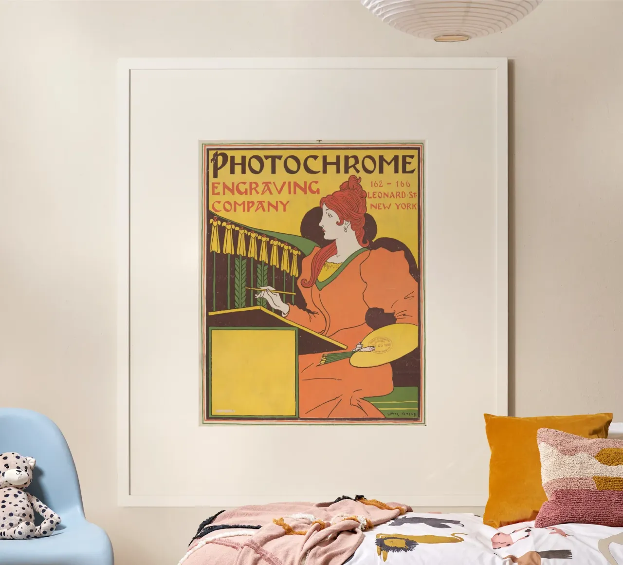 Henri Meunier Art Nouveau: annuncio fotocromatico d'epoca, elegante A poster da NorwesClub