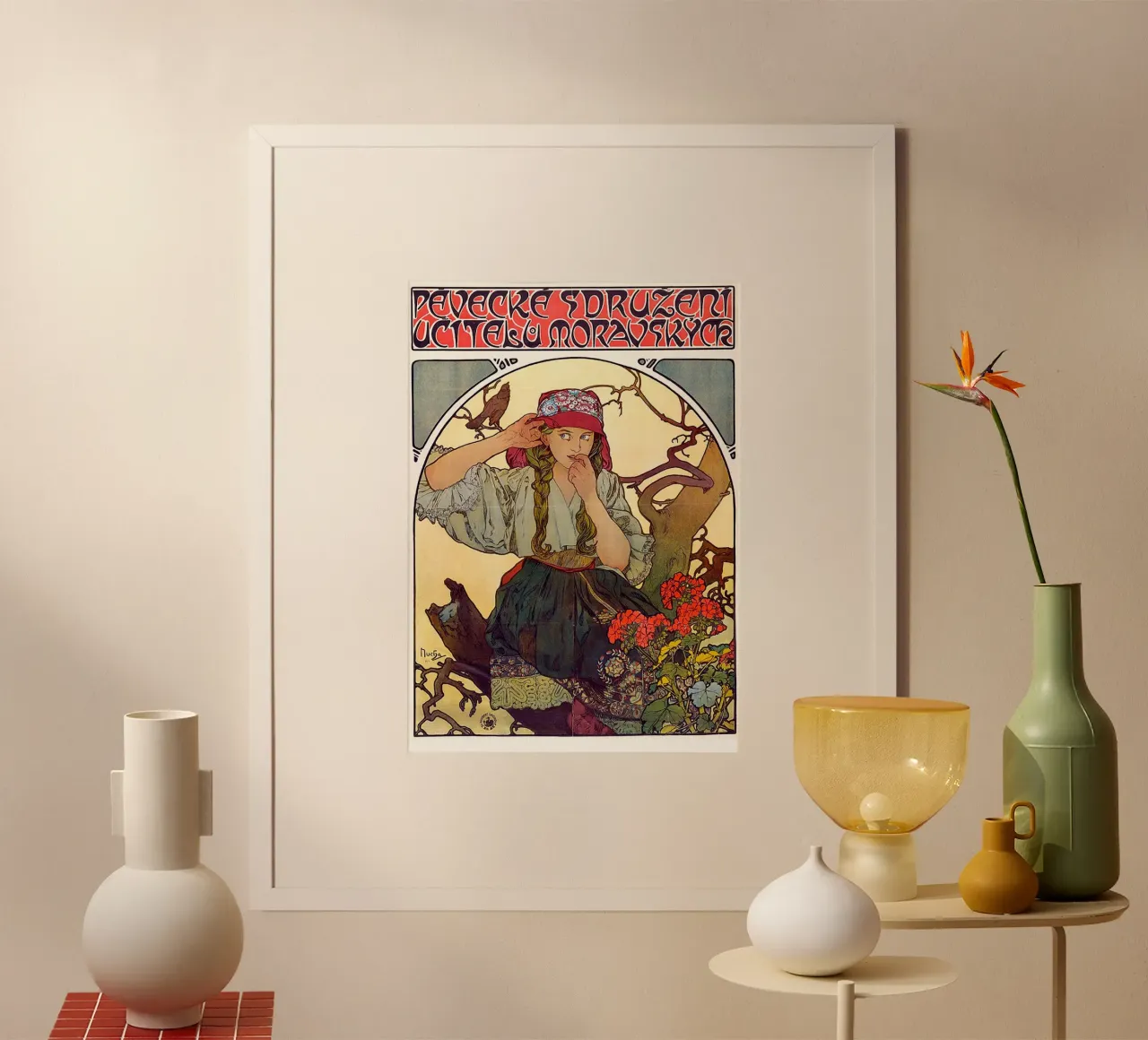 Gli insegnanti moravi di Mucha: Capolavoro Art Nouveau, Slavic B poster da NorwesClub