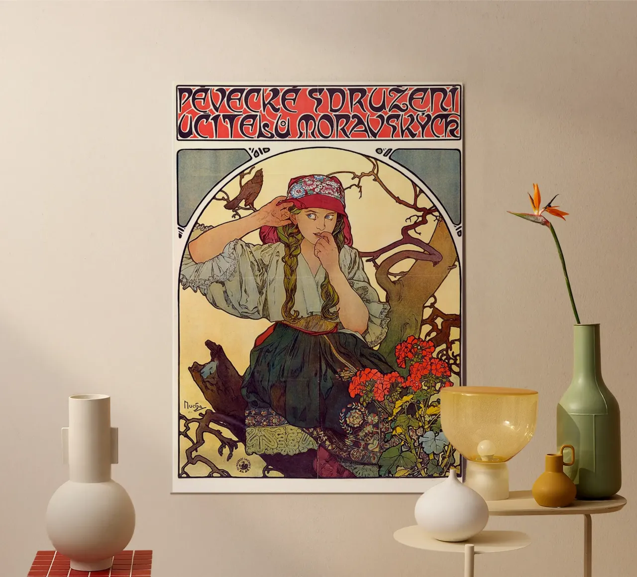 Gli insegnanti moravi di Mucha: Capolavoro Art Nouveau, Slavic B poster da NorwesClub