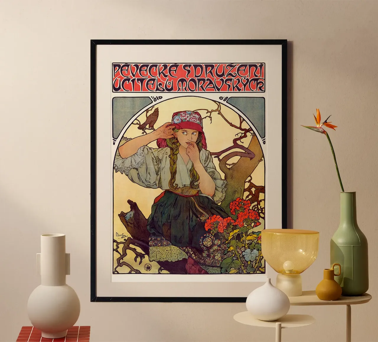 Gli insegnanti moravi di Mucha: Capolavoro Art Nouveau, Slavic B poster da NorwesClub