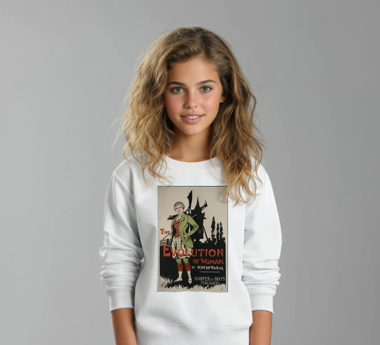 L'"Evoluzione della donna" di H.W. McVickar: Satira sociale d'epoca felpa bambino da NorwesClub