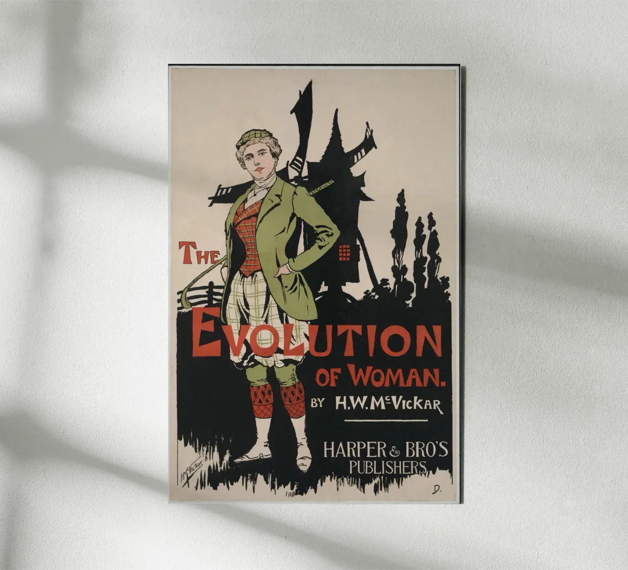 L'"Evoluzione della donna" di H.W. McVickar: Satira sociale d'epoca alluminio dibond da NorwesClub