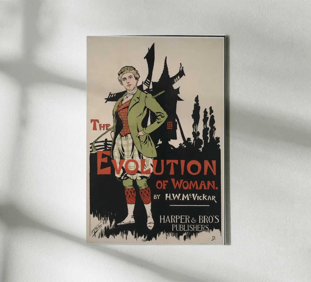 L'"Evoluzione della donna" di H.W. McVickar: Satira sociale d'epoca tela con Cornice a cassetta da NorwesClub