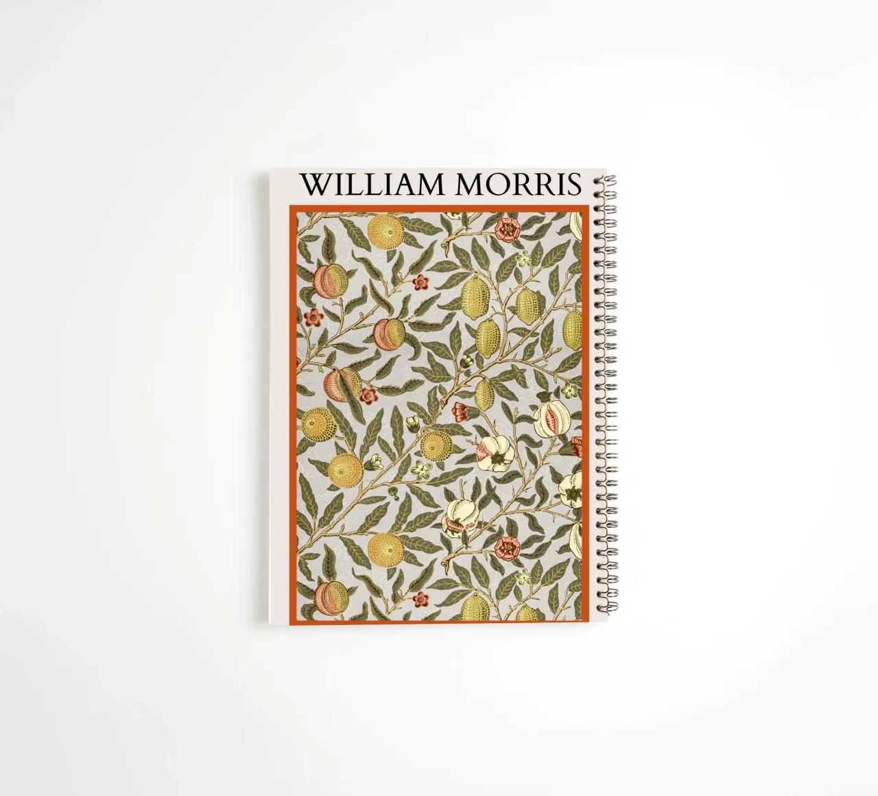 William Morris "Pomegranate": Arts & Crafts Botanical, Timel spiral notebook by NorwesClub