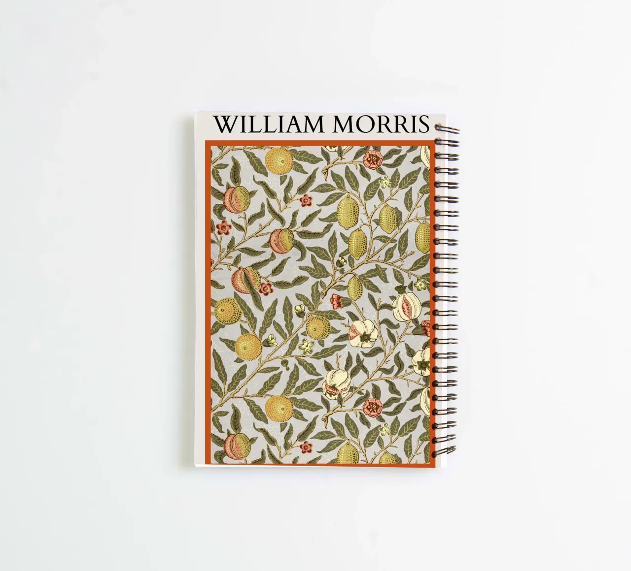 William Morris "Pomegranate": Arts & Crafts Botanical, Timel spiral notebook by NorwesClub