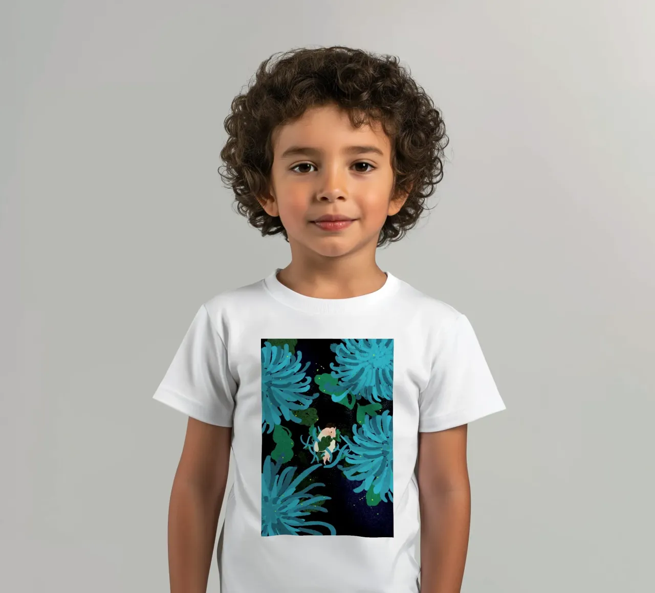 Sleeping On Chrysanthemums kids t-shirt by Duong Tu Tran