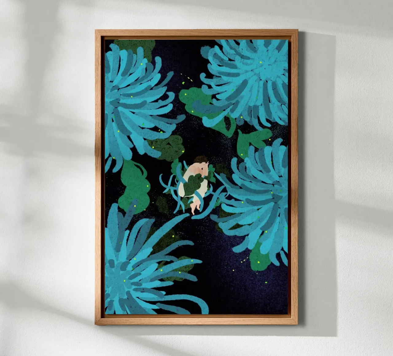 Sleeping On Chrysanthemums tela con Cornice a cassetta da Duong Tu Tran