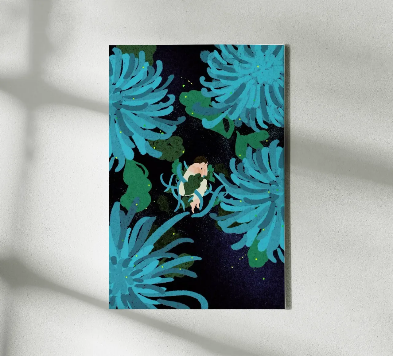 Sleeping On Chrysanthemums tela con Cornice a cassetta da Duong Tu Tran